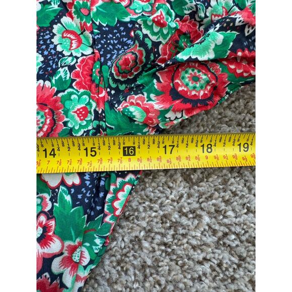 Untuckit Alix Midi Dress Floral Rayon Viscose Size 8 Made In USA Preppy Button - Picture 7 of 9